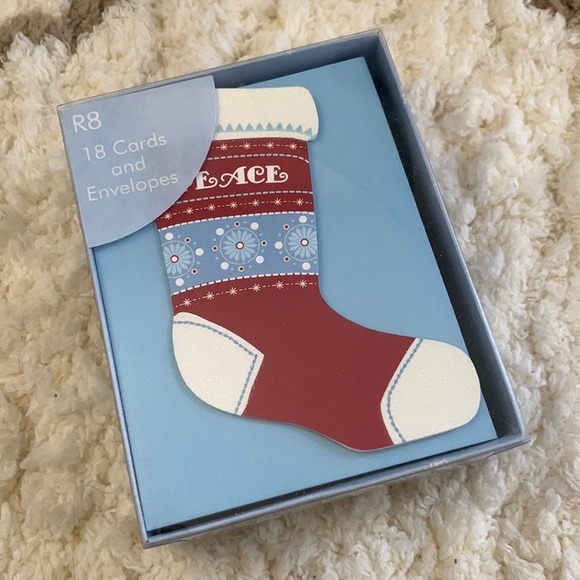 NIB Peace Stocking Holiday Cards - Picture 1 of 3